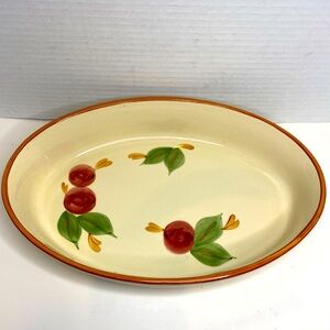 Fransiscan Ceramic Apple Pattern Oval Baking/Serving Dish Made in Portugal